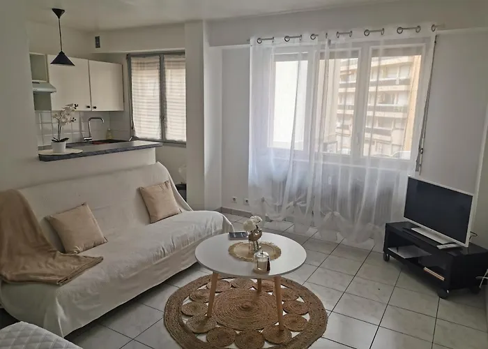 De 35m² Entre Et Juan Les Pins Lägenhet *